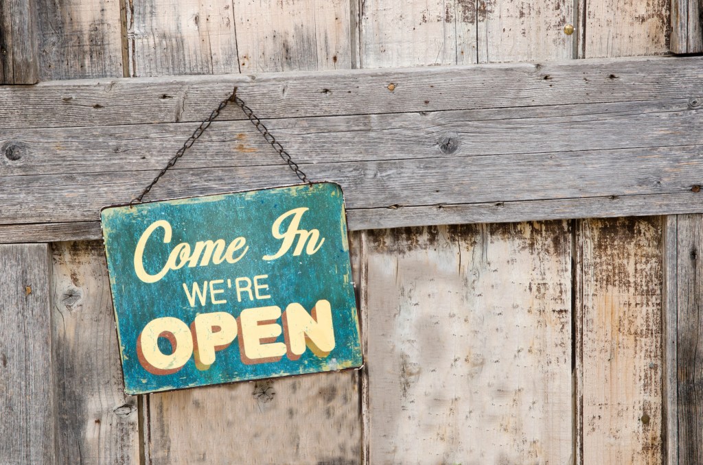 small business storefront entryway